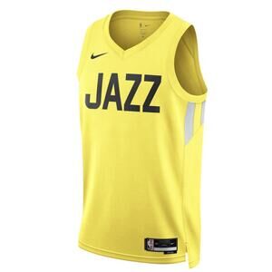 Nike NBA Utah Jazz Icon Edition Swingman Blank Jersey Yellow DN2155-729 SZ M 44i